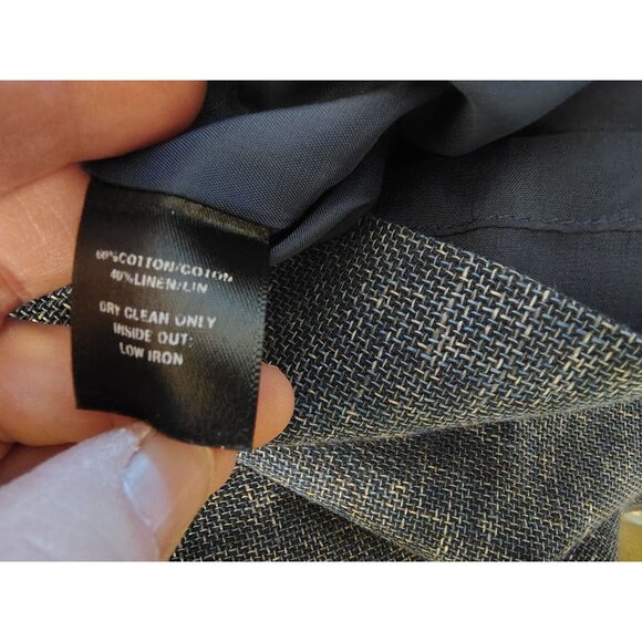 Lafayette 148 Blue Corn Color Linen Cotton Sheath Dress Sleeveless Size 8 V Neck - Picture 6 of 6